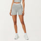 High Waist Compression Bike Shorts with Wide Supportive Waistband and Smooth Contoured Fit for Streamlined Performance