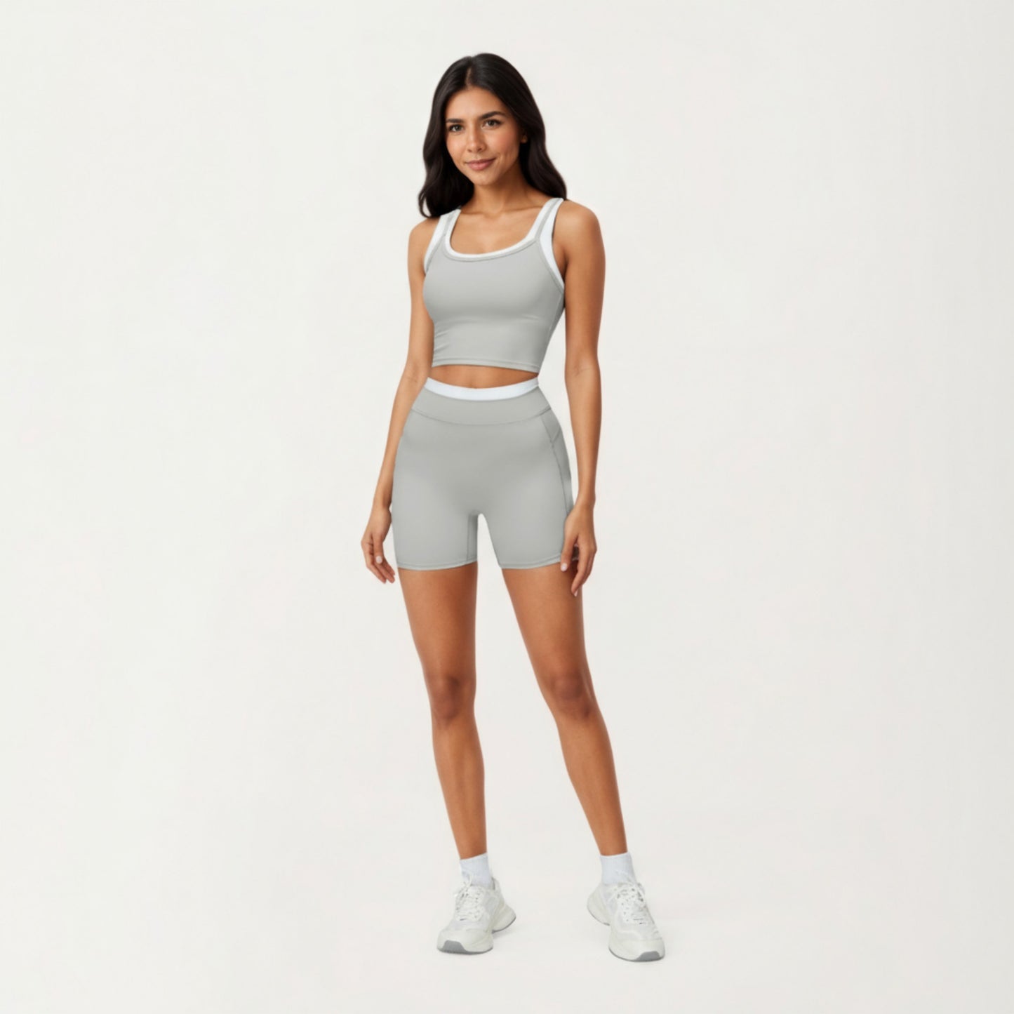 High Waist Compression Bike Shorts with Wide Supportive Waistband and Smooth Contoured Fit for Streamlined Performance