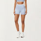 High Waist Compression Bike Shorts with Wide Supportive Waistband and Smooth Contoured Fit for Streamlined Performance