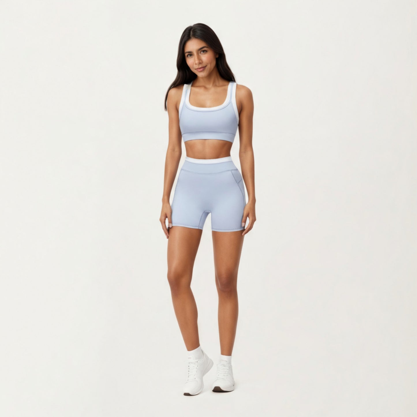 High Waist Compression Bike Shorts with Wide Supportive Waistband and Smooth Contoured Fit for Streamlined Performance