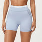 High Waist Compression Bike Shorts with Wide Supportive Waistband and Smooth Contoured Fit for Streamlined Performance