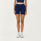 High Waist Compression Bike Shorts with Wide Supportive Waistband and Smooth Contoured Fit for Streamlined Performance