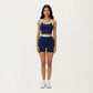 High Waist Compression Bike Shorts with Wide Supportive Waistband and Smooth Contoured Fit for Streamlined Performance