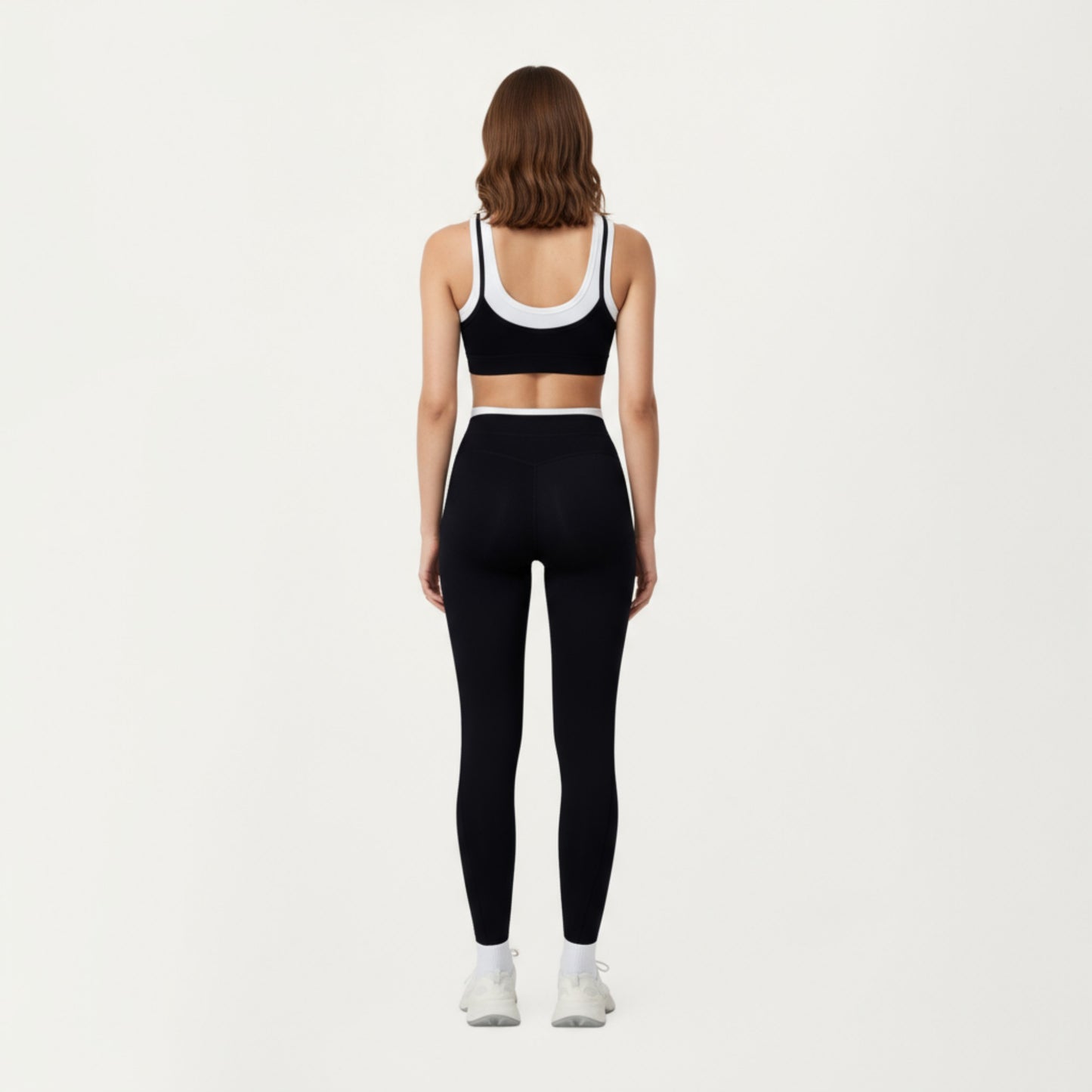 High Waist Compression Leggings with Wide Supportive Waistband and Sleek Contoured Fit for Streamlined Active Comfort