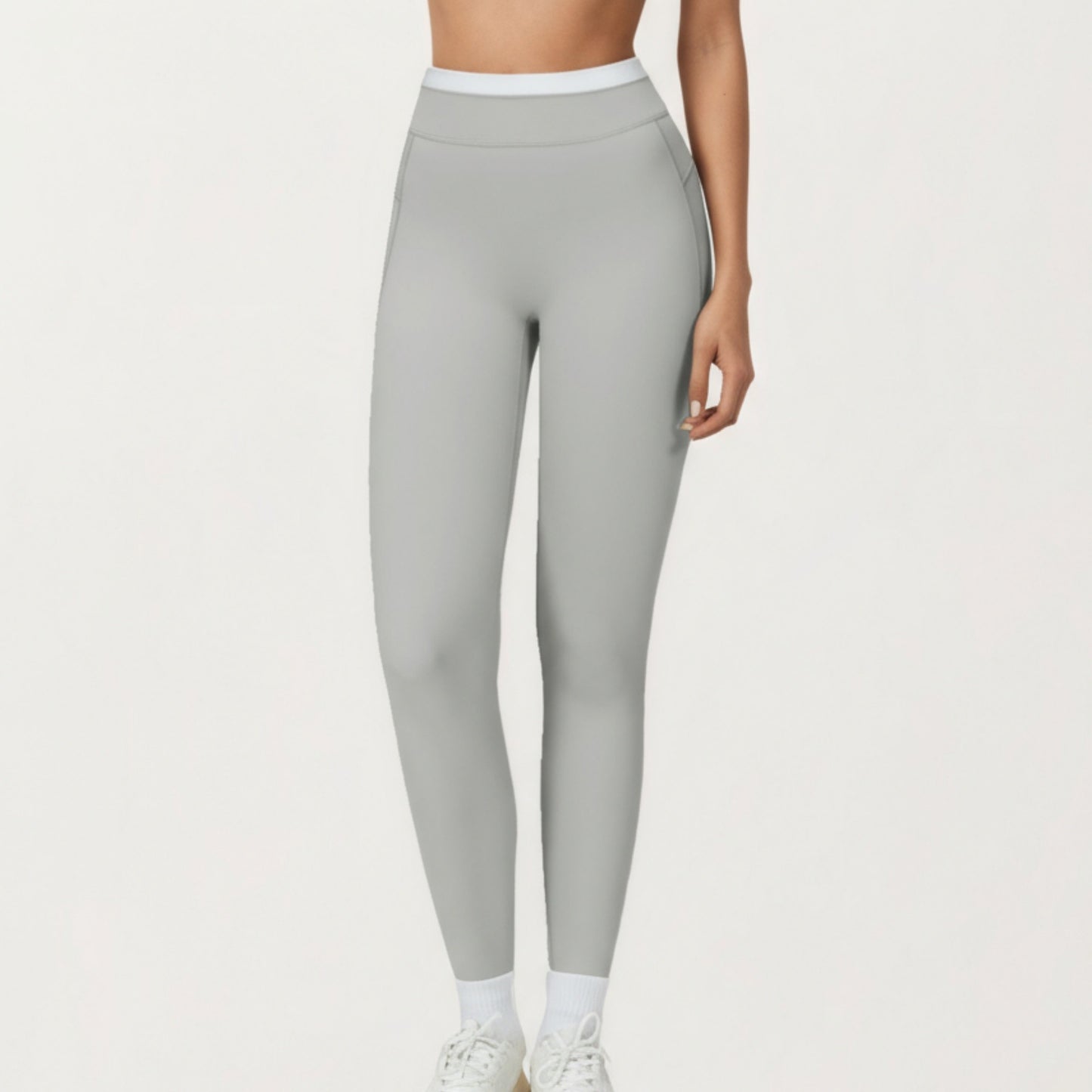 High Waist Compression Leggings with Wide Supportive Waistband and Sleek Contoured Fit for Streamlined Active Comfort