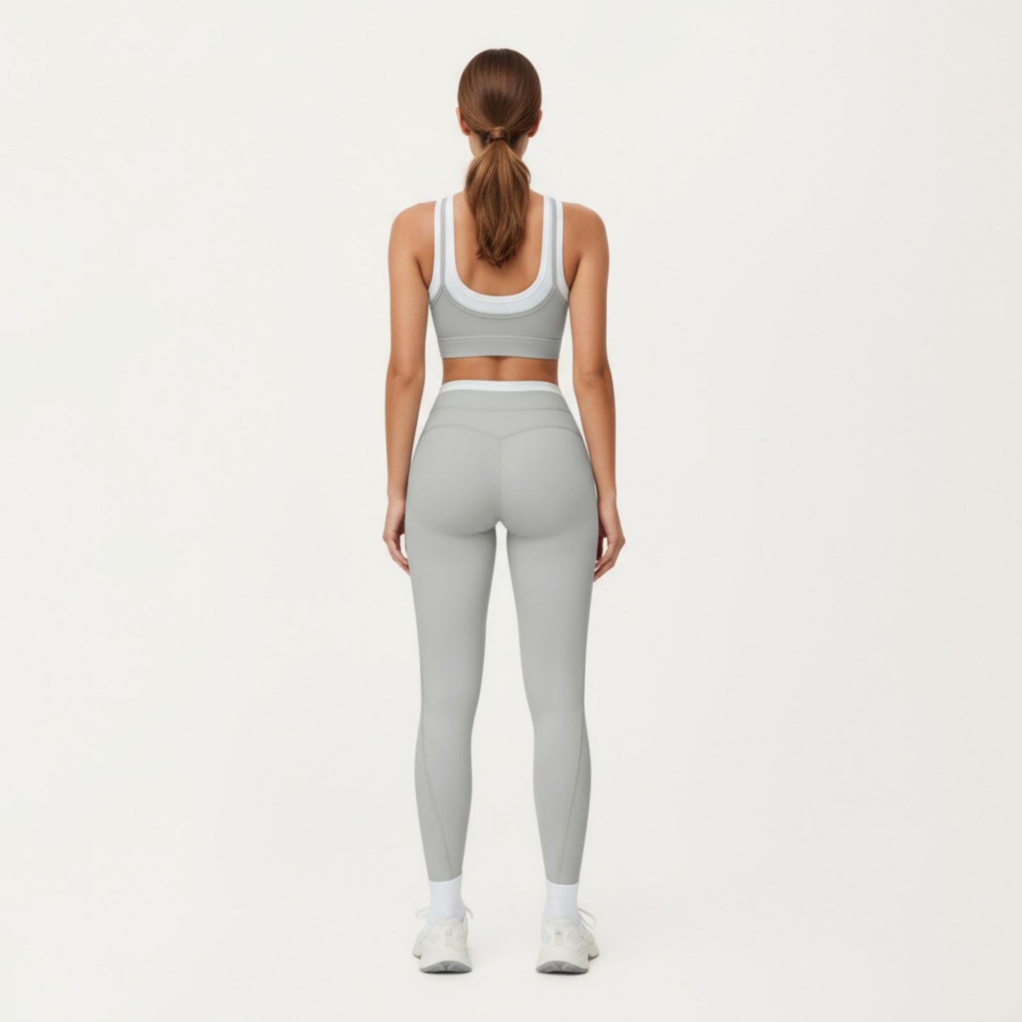 High Waist Compression Leggings with Wide Supportive Waistband and Sleek Contoured Fit for Streamlined Active Comfort