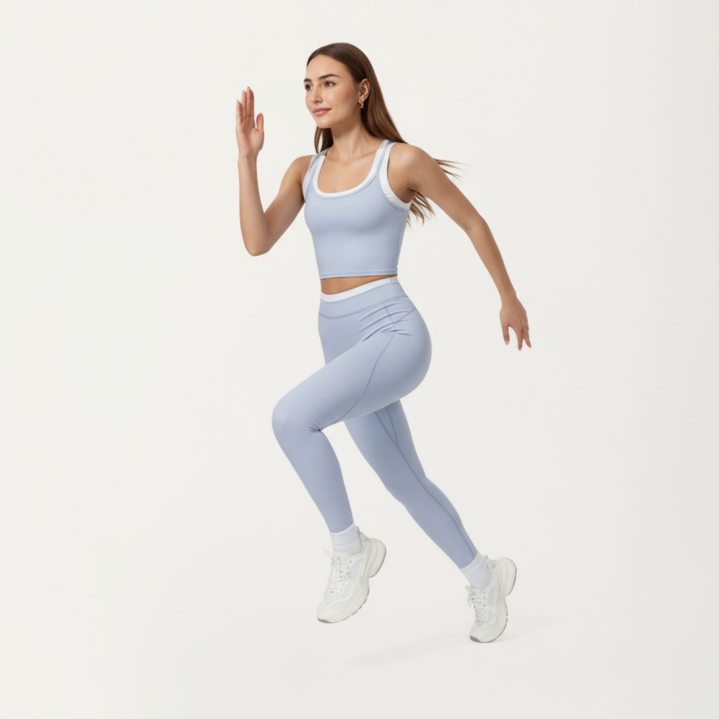 High Waist Compression Leggings with Wide Supportive Waistband and Sleek Contoured Fit for Streamlined Active Comfort