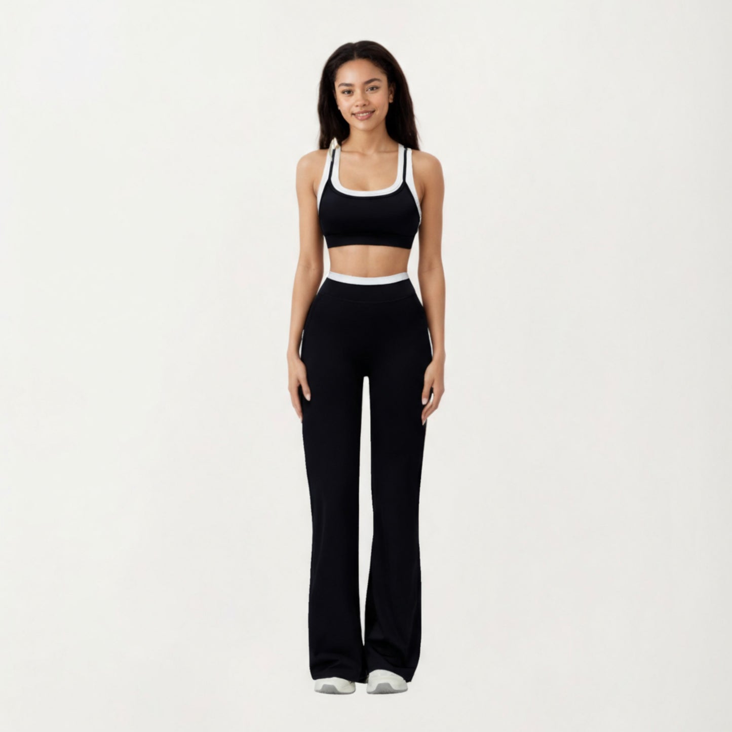 High Waist Flare Leg Active Pants with Wide Supportive Waistband and Smooth Streamlined Silhouette for Everyday Comfort