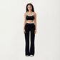 High Waist Flare Leg Active Pants with Wide Supportive Waistband and Smooth Streamlined Silhouette for Everyday Comfort