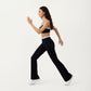 High Waist Flare Leg Active Pants with Wide Supportive Waistband and Smooth Streamlined Silhouette for Everyday Comfort