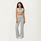 High Waist Flare Leg Active Pants with Wide Supportive Waistband and Smooth Streamlined Silhouette for Everyday Comfort