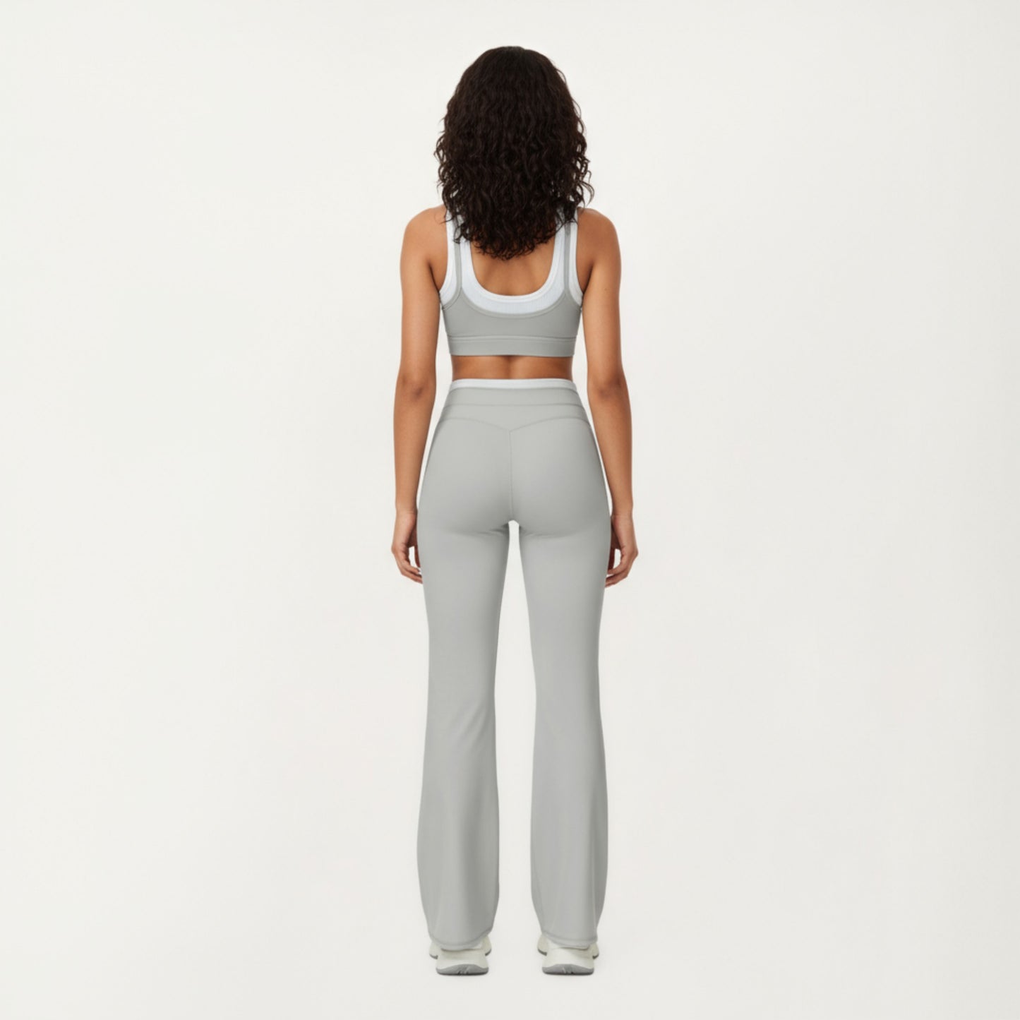 High Waist Flare Leg Active Pants with Wide Supportive Waistband and Smooth Streamlined Silhouette for Everyday Comfort