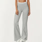 High Waist Flare Leg Active Pants with Wide Supportive Waistband and Smooth Streamlined Silhouette for Everyday Comfort