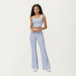 High Waist Flare Leg Active Pants with Wide Supportive Waistband and Smooth Streamlined Silhouette for Everyday Comfort