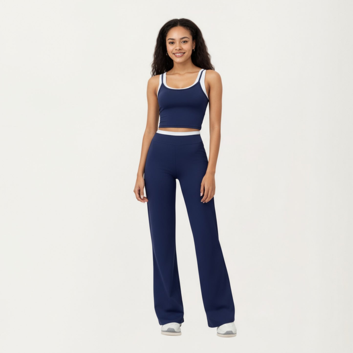 High Waist Flare Leg Active Pants with Wide Supportive Waistband and Smooth Streamlined Silhouette for Everyday Comfort