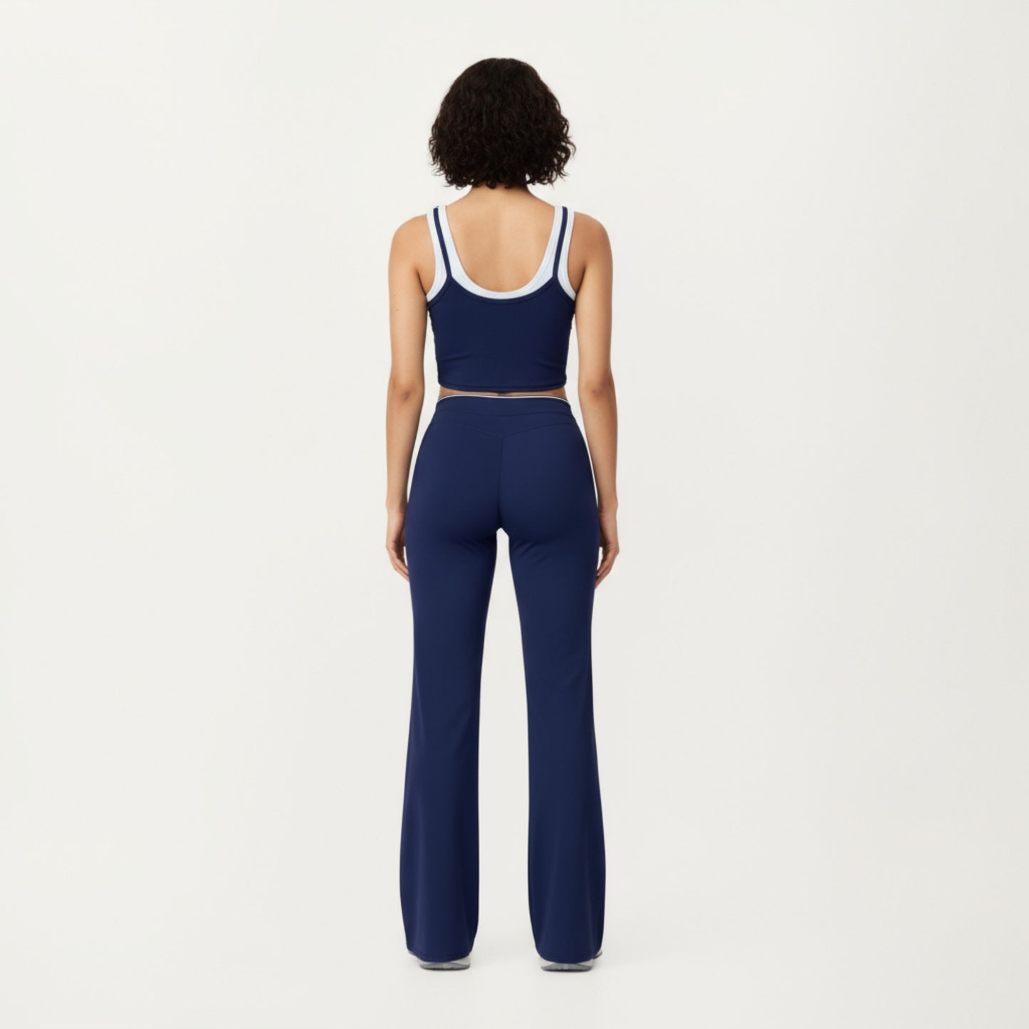 High Waist Flare Leg Active Pants with Wide Supportive Waistband and Smooth Streamlined Silhouette for Everyday Comfort
