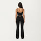 High Waist Flare Leg Athletic Pants with Smooth Stretch Fabric and Contoured Supportive Fit for Comfortable Daily Movement