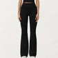 High Waist Flare Leg Athletic Pants with Smooth Stretch Fabric and Contoured Supportive Fit for Comfortable Daily Movement