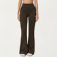 High Waist Flare Leg Athletic Pants with Smooth Stretch Fabric and Contoured Supportive Fit for Comfortable Daily Movement