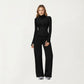 High Waist Wide Leg Athletic Pants with Smooth Stretch Fabric and Relaxed Contoured Fit for Everyday Movement Comfort