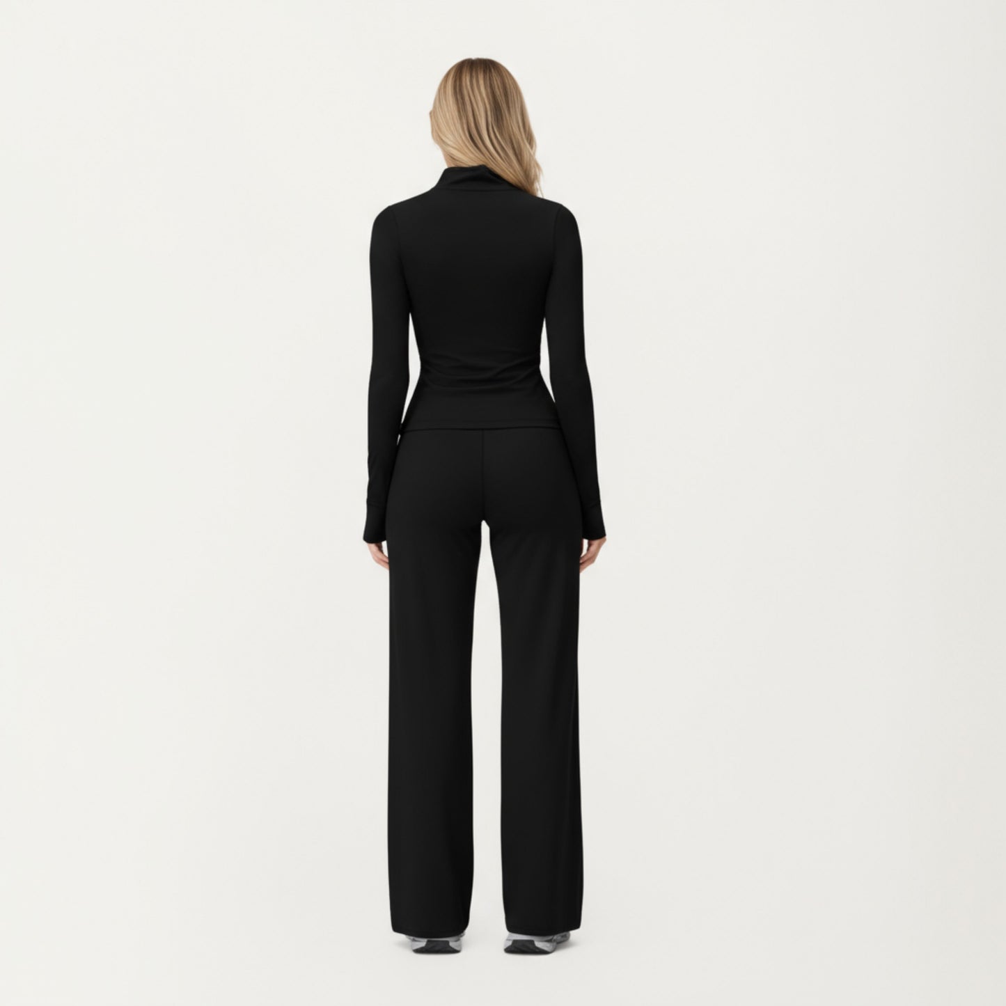 High Waist Wide Leg Athletic Pants with Smooth Stretch Fabric and Relaxed Contoured Fit for Everyday Movement Comfort
