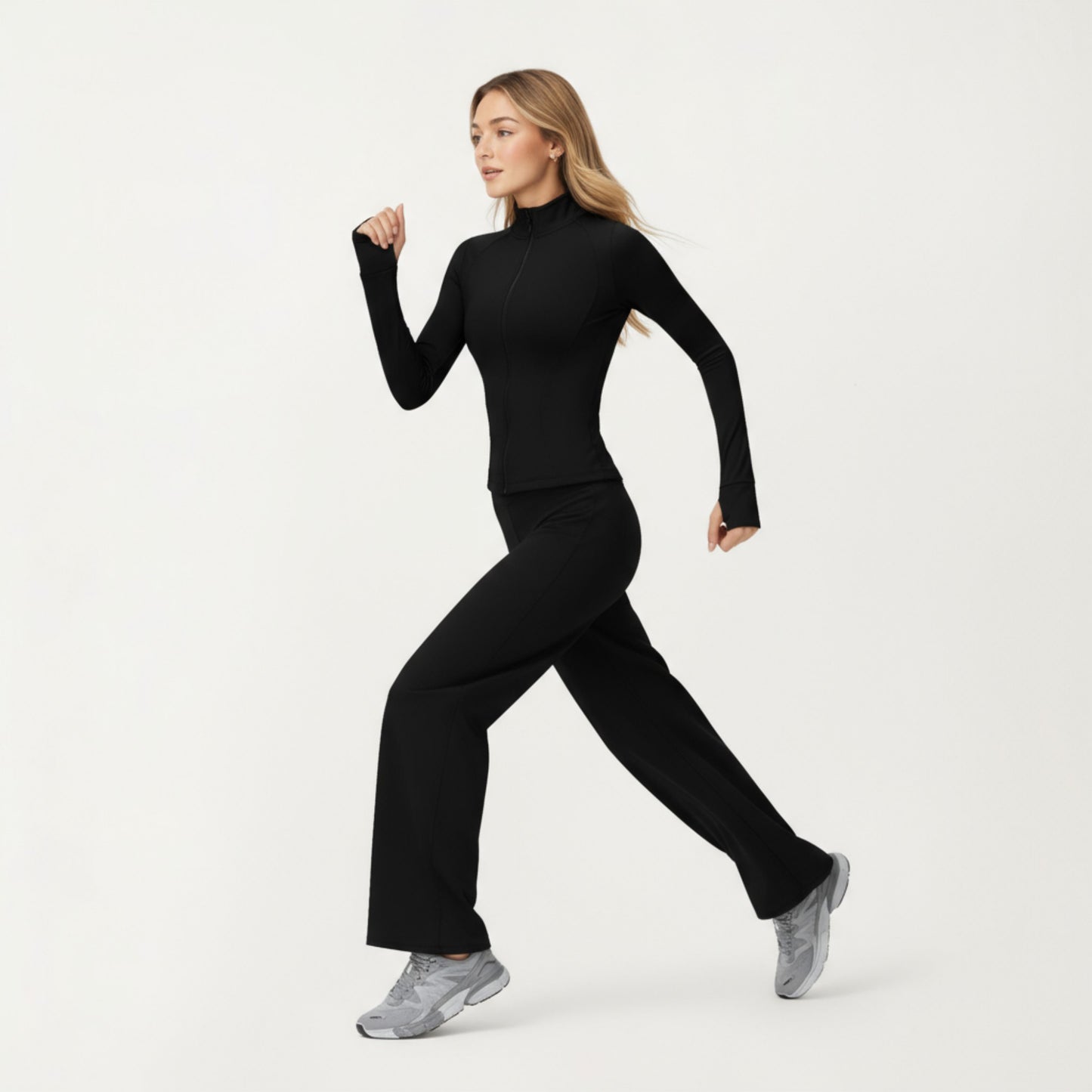 High Waist Wide Leg Athletic Pants with Smooth Stretch Fabric and Relaxed Contoured Fit for Everyday Movement Comfort