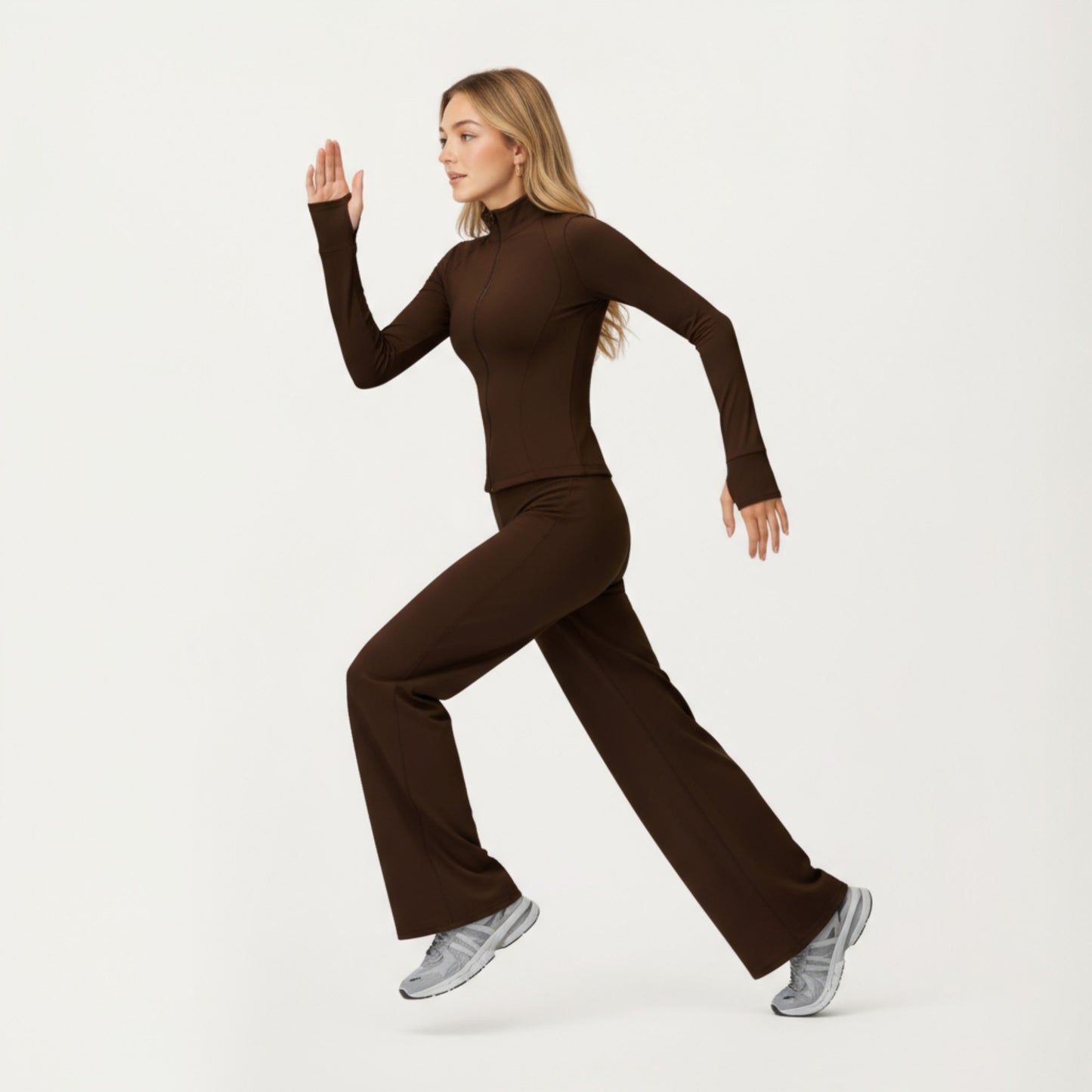 High Waist Wide Leg Athletic Pants with Smooth Stretch Fabric and Relaxed Contoured Fit for Everyday Movement Comfort