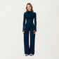 High Waist Wide Leg Athletic Pants with Smooth Stretch Fabric and Relaxed Contoured Fit for Everyday Movement Comfort