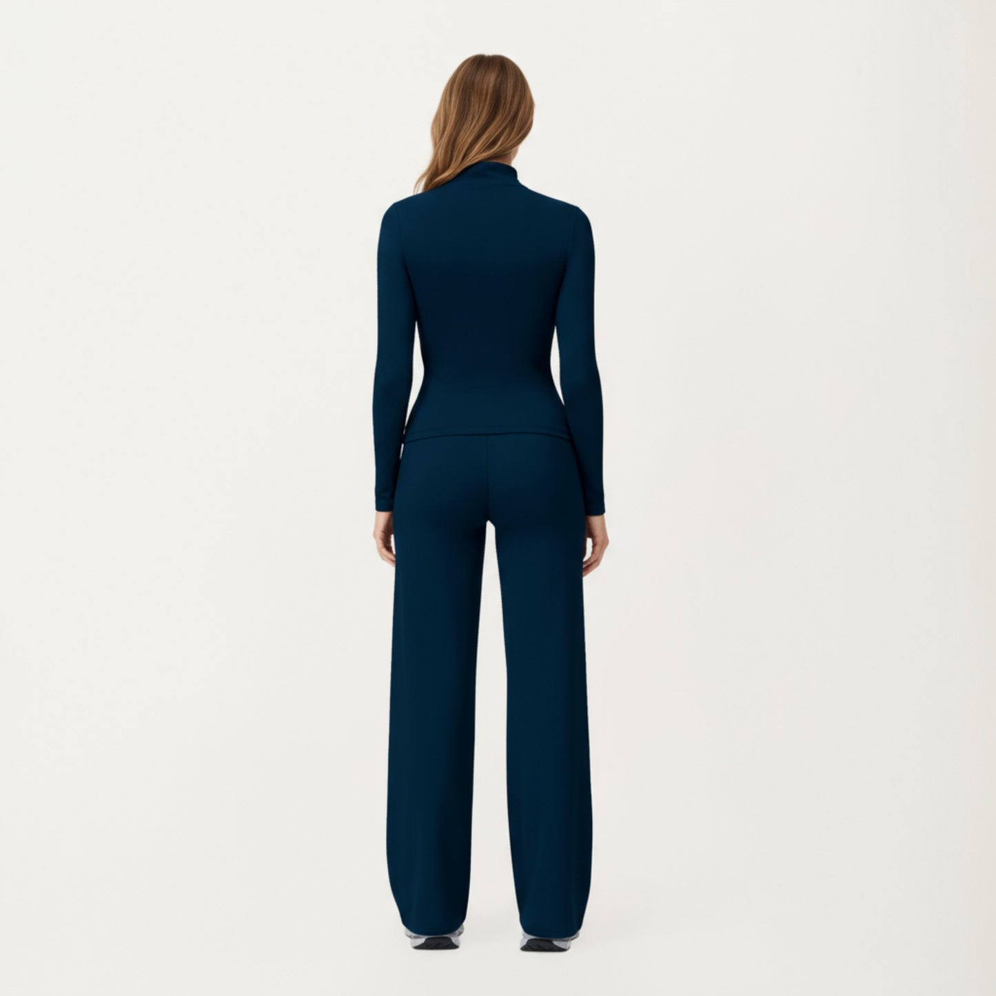 High Waist Wide Leg Athletic Pants with Smooth Stretch Fabric and Relaxed Contoured Fit for Everyday Movement Comfort