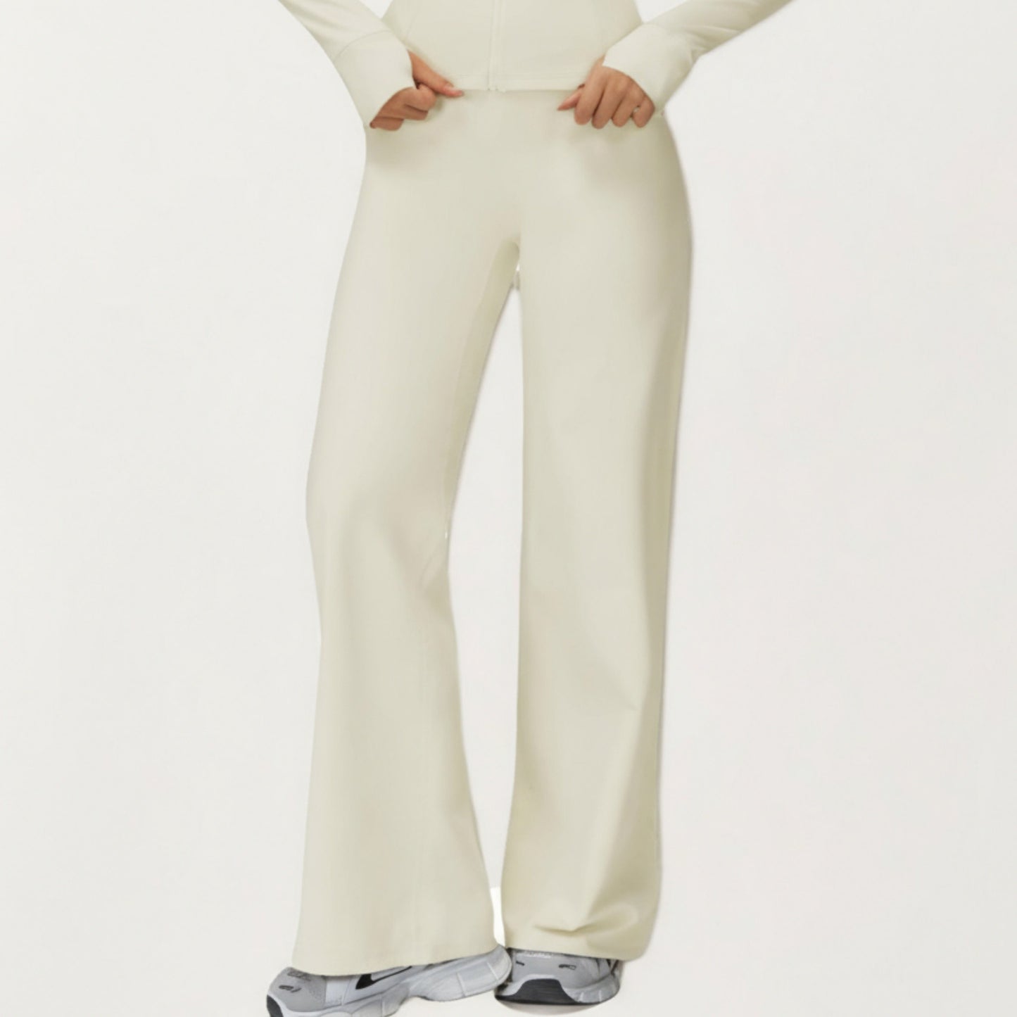 High Waist Wide Leg Athletic Pants with Smooth Stretch Fabric and Relaxed Contoured Fit for Everyday Movement Comfort