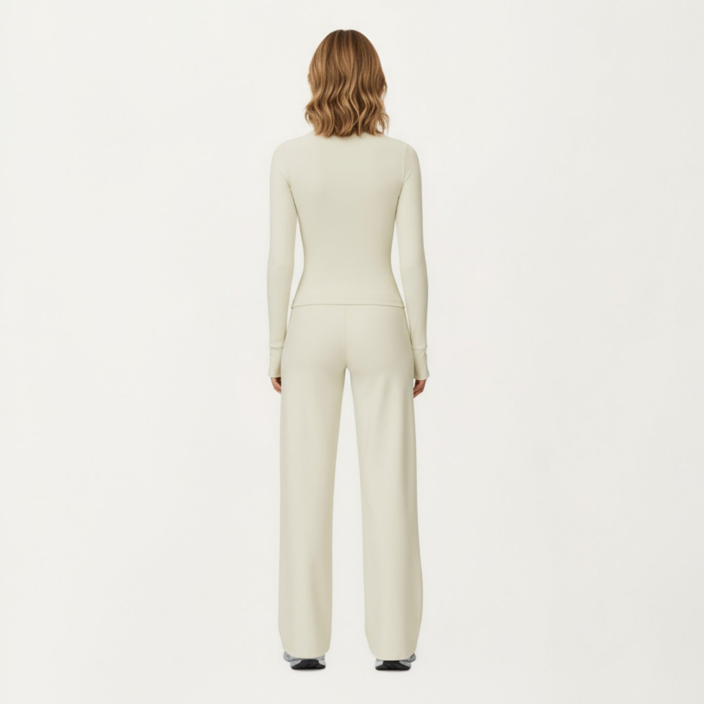 High Waist Wide Leg Athletic Pants with Smooth Stretch Fabric and Relaxed Contoured Fit for Everyday Movement Comfort
