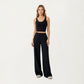 Ribbed Cropped Active Tank Top with Soft Stretch Fabric Scoop Neckline Contoured Seam Detail