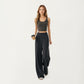 Ribbed Cropped Active Tank Top with Soft Stretch Fabric Scoop Neckline Contoured Seam Detail