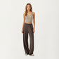 Ribbed Cropped Active Tank Top with Soft Stretch Fabric Scoop Neckline Contoured Seam Detail