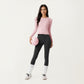 Long Sleeve Active Top with Layered Strap Detail Slim Contoured Fit and Modern Minimal Silhouette