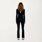 Long Sleeve Fitted Active Top with Smooth Stretch Fabric Contoured Seaming