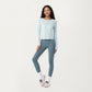 Long Sleeve Active Top with Soft Stretch Fabric Crew Neckline Clean Minimal Silhouette