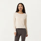 Long Sleeve Active Top with Soft Stretch Fabric Crew Neckline Clean Minimal Silhouette
