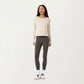 Long Sleeve Active Top with Soft Stretch Fabric Crew Neckline Clean Minimal Silhouette