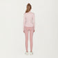 Long Sleeve Active Top with High Neck Half Zip Front Smooth Stretch Fabric and Contoured Fit