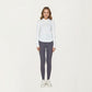 Long Sleeve Active Top with High Neck Half Zip Front Smooth Stretch Fabric and Contoured Fit