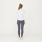 Long Sleeve Active Top with High Neck Half Zip Front Smooth Stretch Fabric and Contoured Fit