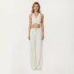 High Waist Wide Leg Lounge Pants with Soft Stretch Fabric Adjustable Drawstring Waistband