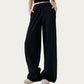 High Waist Wide Leg Pants with Soft Stretch Fabric Relaxed Flowing Silhouette