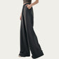 High Waist Wide Leg Pants with Soft Stretch Fabric Relaxed Flowing Silhouette