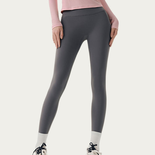 High Waist Full Length Active Leggings with Sleek Stretch Fabric Smooth Contoured Fit