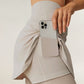 Crossover Waist Athletic Skort with Built-In Shorts and Stretch Performance Fabric