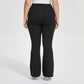 High Waist Flare Leggings with Wide Waistband Stretch Fit and Subtle Bootcut Silhouette
