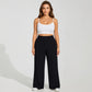 High Waist Wide Leg Lounge Pants with Soft Stretch Fabric Relaxed Fit and Flowing Full Length Design