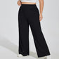 High Waist Wide Leg Lounge Pants with Soft Stretch Fabric Relaxed Fit and Flowing Full Length Design